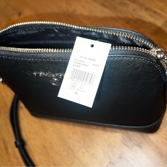 Large Saffiano Leather Dome Crossbody Bag - Picture 4 of 10